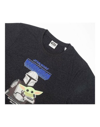 Maglia a Maniche Corte Uomo The Mandalorian Nero Adulti