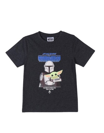 T shirt à manches courtes Enfant The Mandalorian Noir