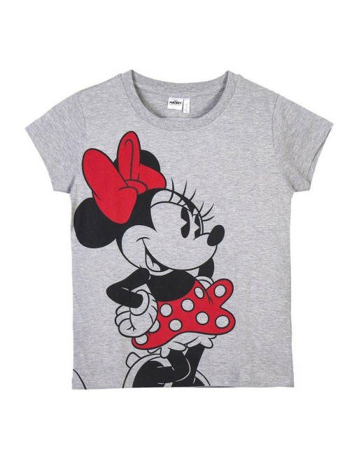 Kurzarm-T-Shirt für Kinder Minnie Mouse Grau