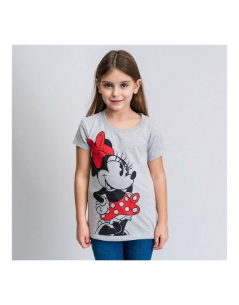 T shirt à manches courtes Enfant Minnie Mouse Gris