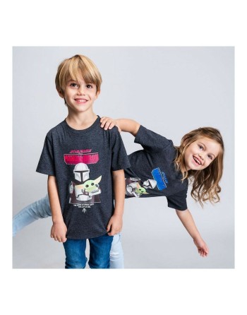 Maglia a Maniche Corte per Bambini The Mandalorian Nero