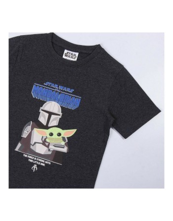 Maglia a Maniche Corte per Bambini The Mandalorian Nero