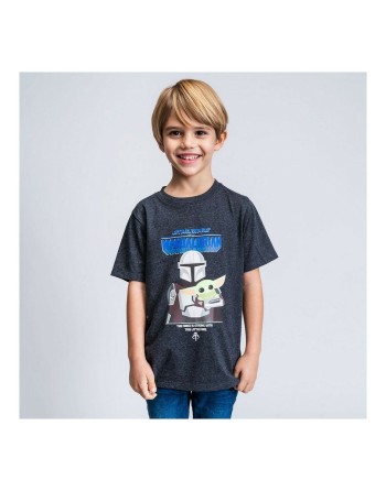 Maglia a Maniche Corte per Bambini The Mandalorian Nero