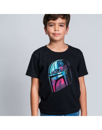 T shirt à manches courtes Enfant The Mandalorian Noir