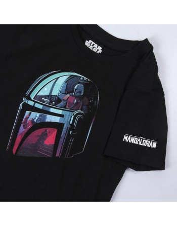 Maglia a Maniche Corte per Bambini The Mandalorian Nero