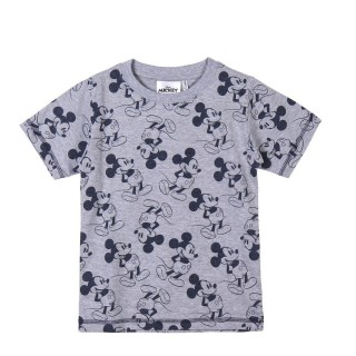 Maglia a Maniche Corte per Bambini Mickey Mouse Grigio