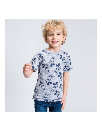 T shirt à manches courtes Enfant Mickey Mouse Gris