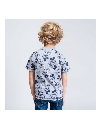 Child's Short Sleeve T-Shirt Mickey Mouse Grey