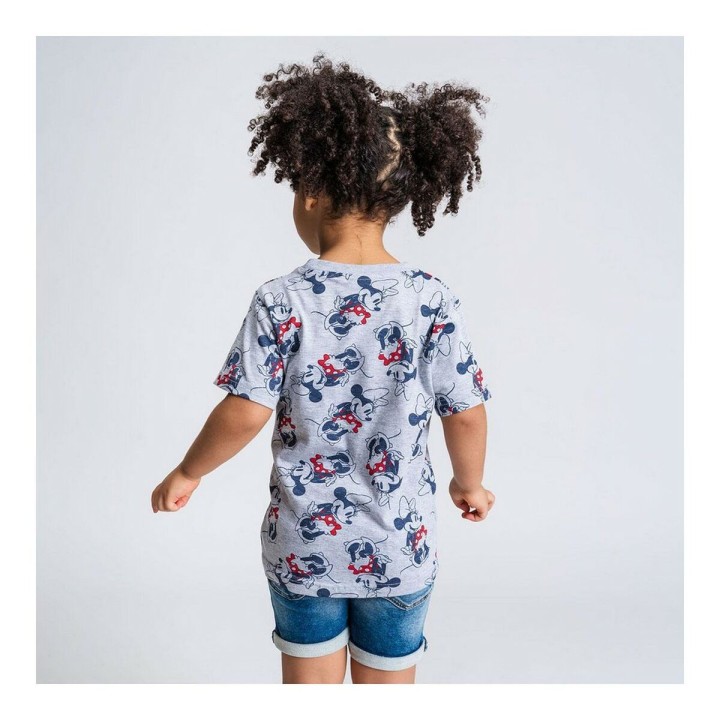 Børne Kortærmet T-shirt Minnie Mouse Grå