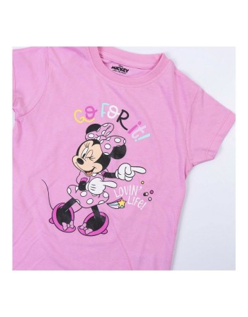 Pijama de Verano Minnie Mouse Rosa