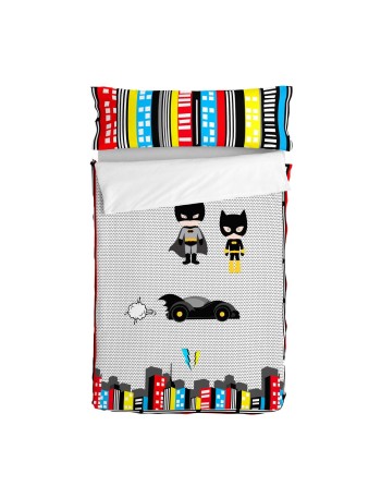 Quilt Cover without Filling HappyFriday Mr Fox Bat Multicolour 90 x 200 cm