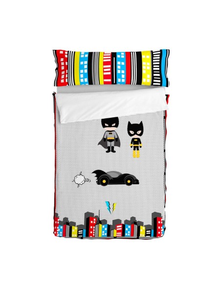 Copripiumino senza Imbottitura HappyFriday Mr Fox Bat Multicolore 90 x 200 cm