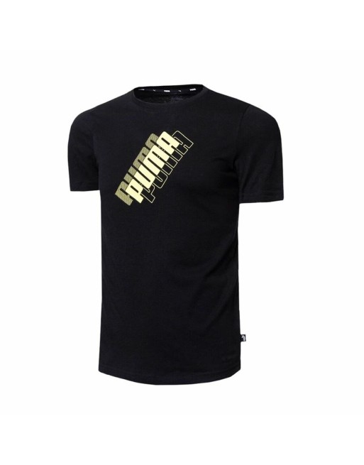 Maglia a Maniche Corte Bambino Puma Power Logo Nero