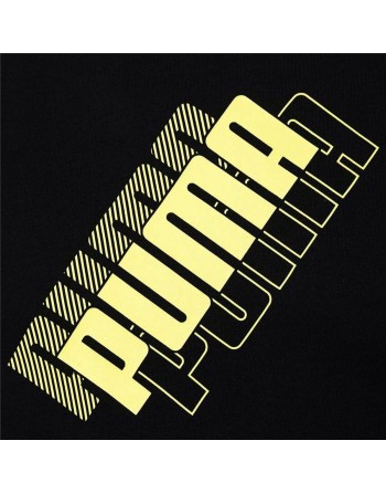 Jungen Kurzarm-T-Shirt Puma Power Logo Schwarz