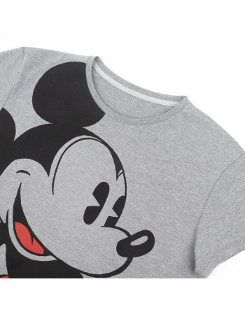 Damen Kurzarm-T-Shirt Mickey Mouse Grau Dunkelgrau