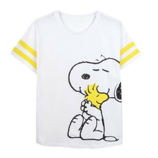 Kortærmet T-shirt til Kvinder Snoopy Hvid