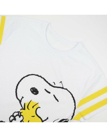 Maglia a Maniche Corte Donna Snoopy Bianco