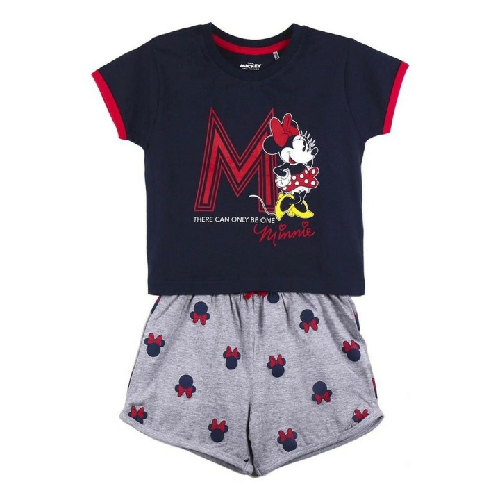Børnepyjamasser Minnie Mouse Mørkeblå Grå