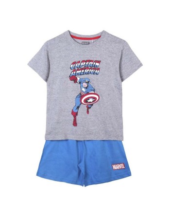Pyjama D'Été Marvel Gris Bleu