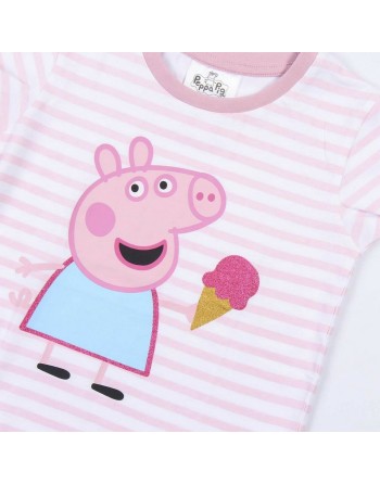 Maglia a Maniche Corte per Bambini Peppa Pig Rosa