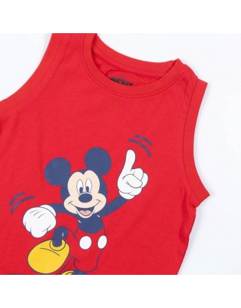 Sommer-Schlafanzug Mickey Mouse Rot
