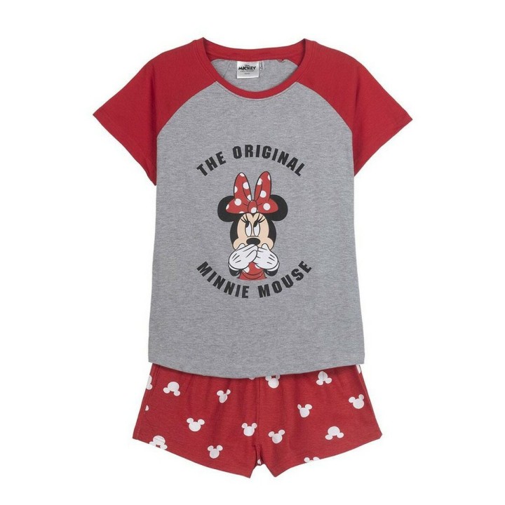 Børnepyjamasser Minnie Mouse Rød Dame Grå