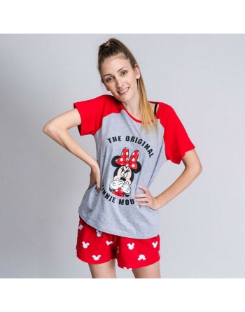 Summer Pyjama Minnie Mouse Red Lady Grey
