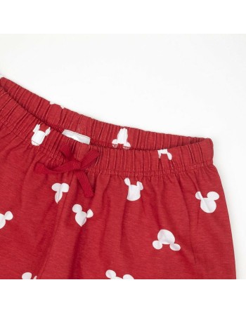 Pijama de Verano Minnie Mouse Rojo Mujer Gris