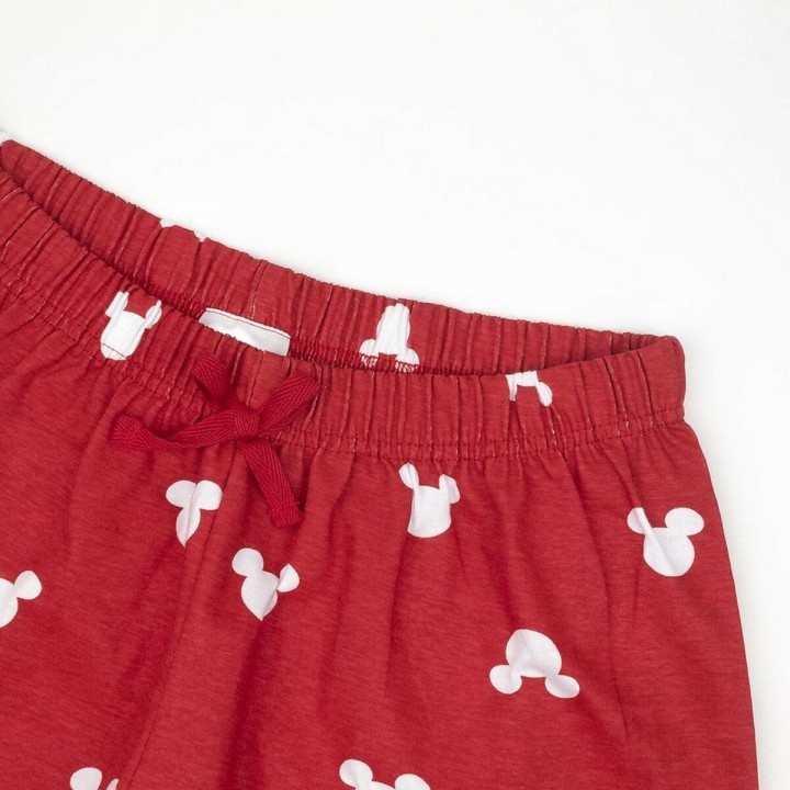 Pigiama Estivo Minnie Mouse Rosso Donna Grigio