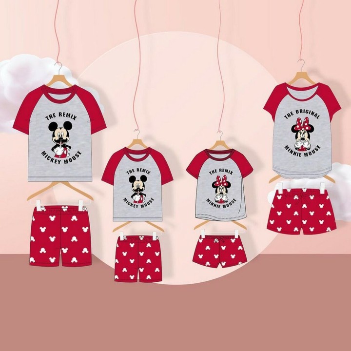 Børnepyjamasser Mickey Mouse Rød Grå