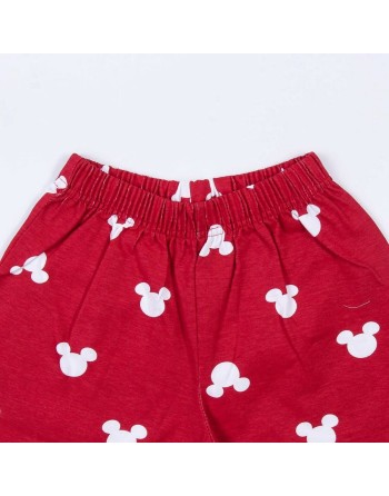 Pyjama D'Été Mickey Mouse Rouge Gris