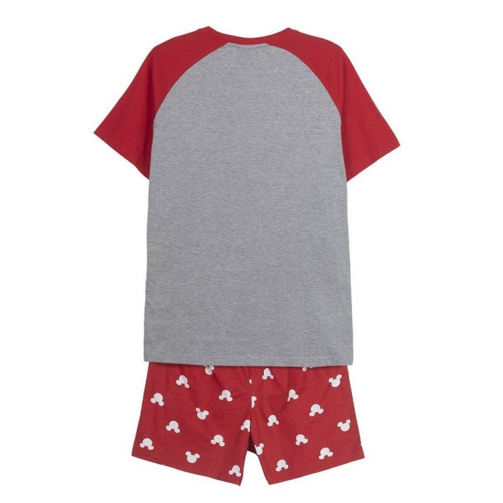 Børnepyjamasser Mickey Mouse Rød (Voksne) Mænd Grå