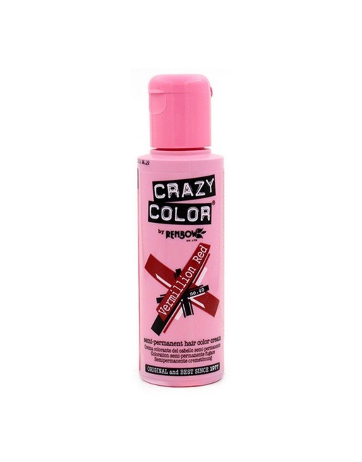 Permanent Farve Crazy Color  40 Vermillion Red (100 ml)