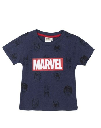 Maglia a Maniche Corte per Bambini Marvel Blu scuro