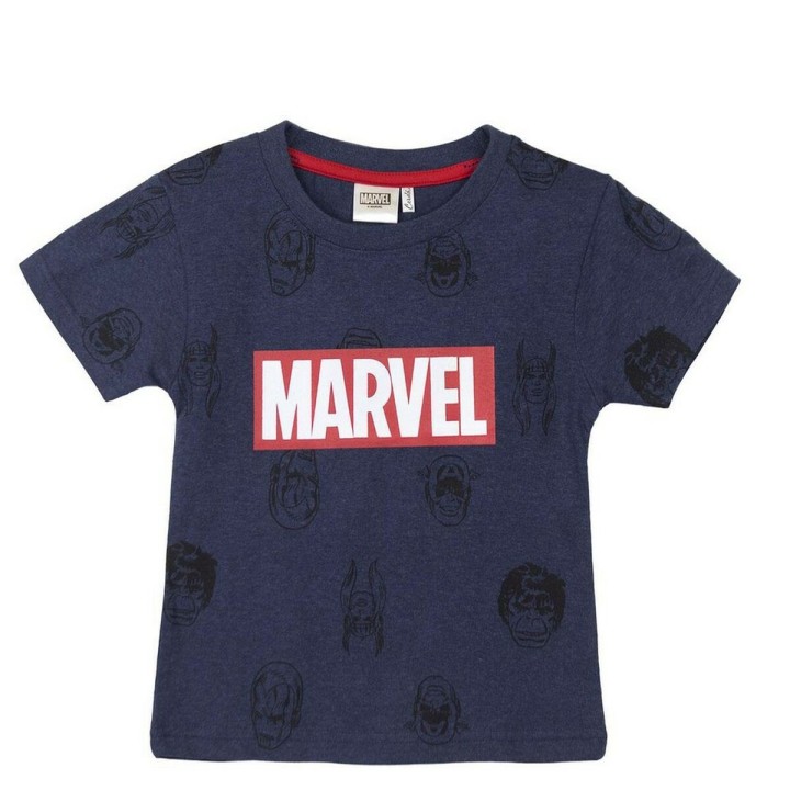 Børne Kortærmet T-shirt Marvel Mørkeblå