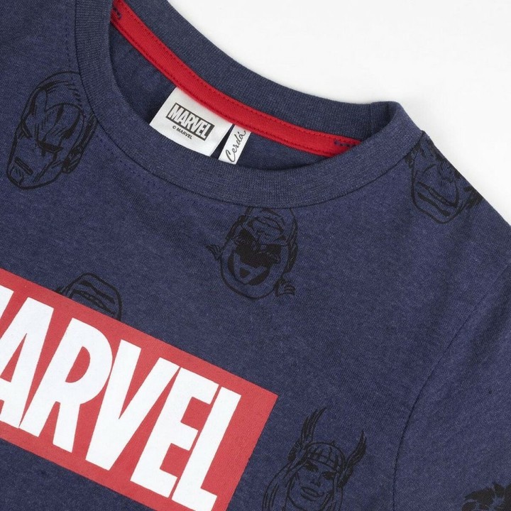 Børne Kortærmet T-shirt Marvel Mørkeblå