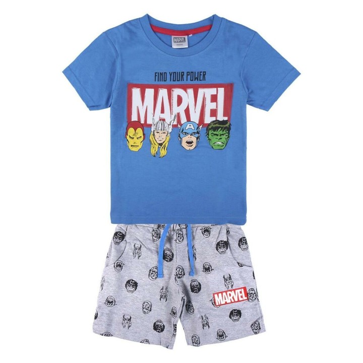 Sæt med tøj The Avengers Blå Grå