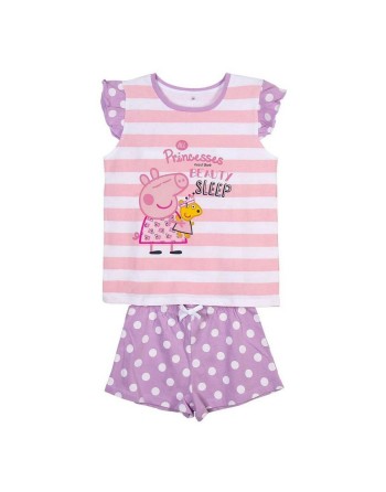 Pijama de Verano Peppa Pig Rosa Morado