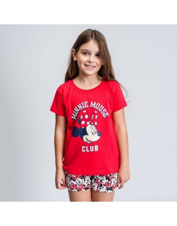 Sommer-Schlafanzug Minnie Mouse Rot