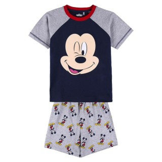 Pijama de Verano Mickey Mouse Gris