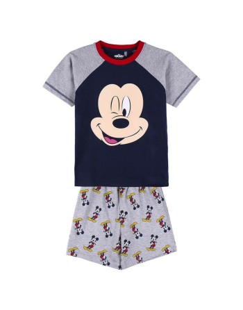 Pijama de Verano Mickey Mouse Gris