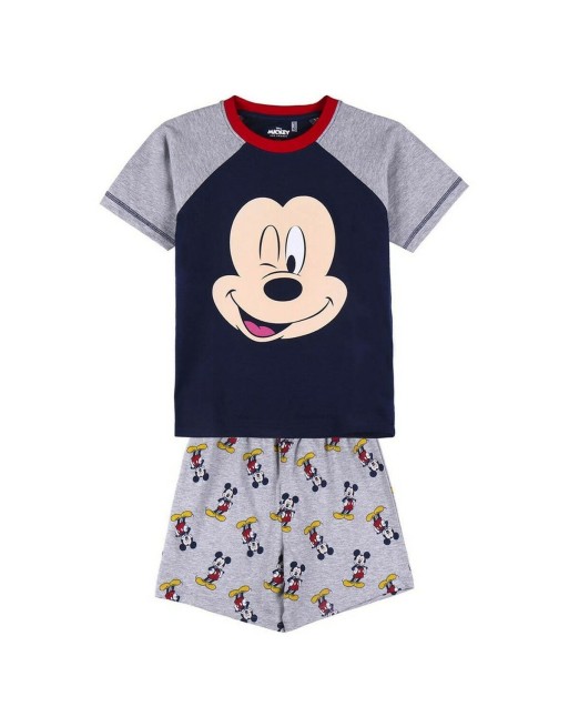 Pijama de Verano Mickey Mouse Gris