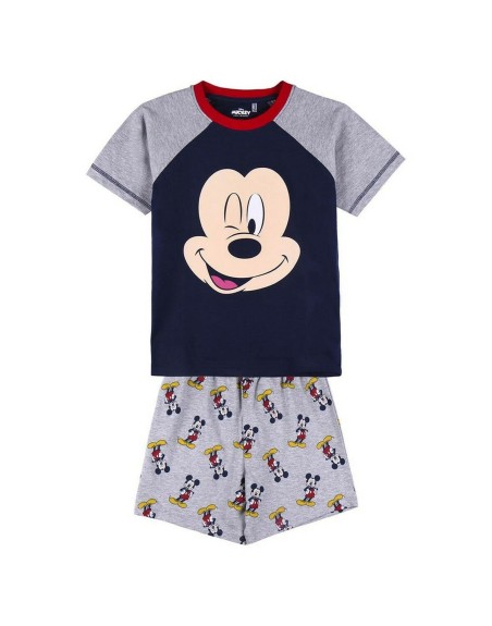 Pijama de Verano Mickey Mouse Gris