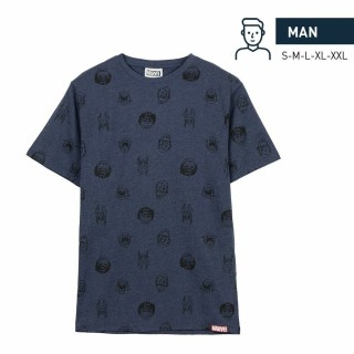 Kortærmet T-shirt til Mænd Marvel Mørkeblå Voksne