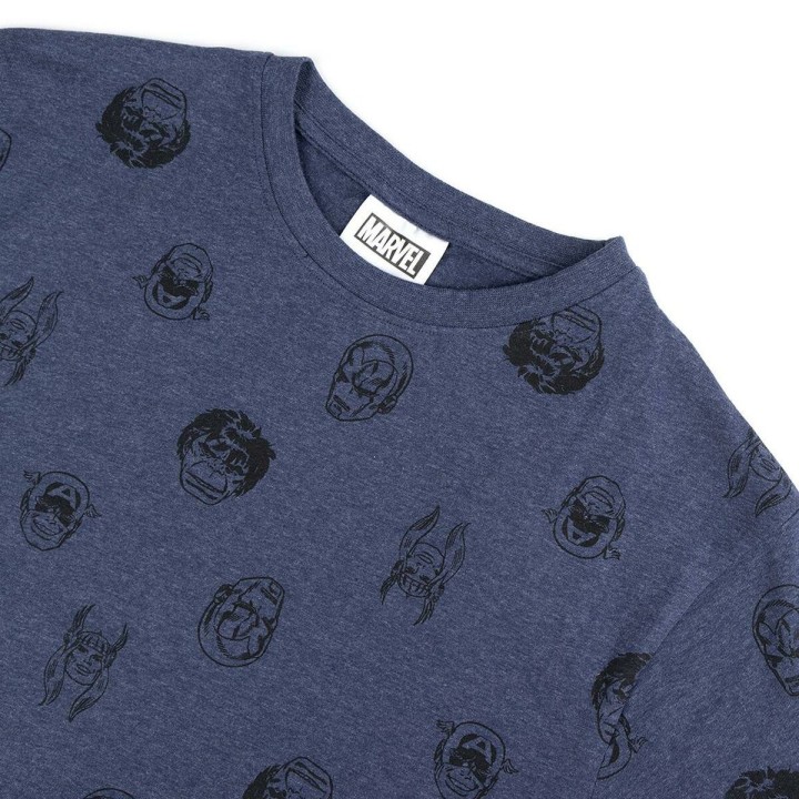 Kortærmet T-shirt til Mænd Marvel Mørkeblå Voksne