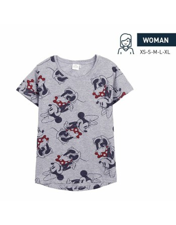 T-shirt à manches courtes femme Minnie Mouse Gris