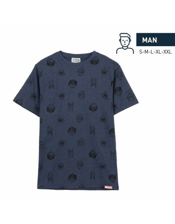 Herren Kurzarm-T-Shirt Marvel Dunkelblau Erwachsene