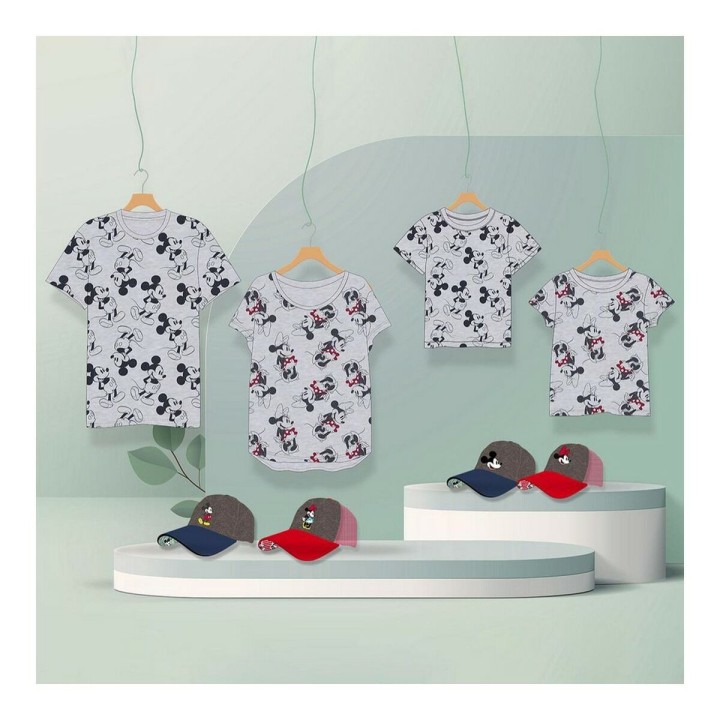 Kortærmet T-shirt til Kvinder Minnie Mouse Grå