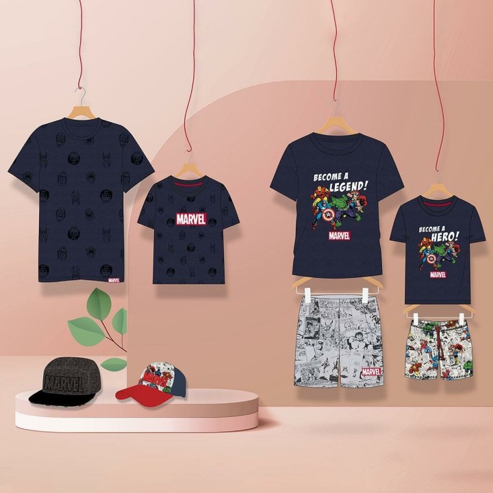 Kortærmet T-shirt til Mænd Marvel Mørkeblå Voksne