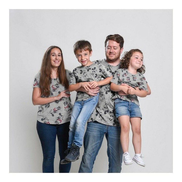 Kortærmet T-shirt til Kvinder Minnie Mouse Grå